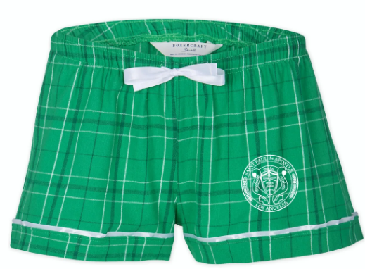 Flannel PJ Boxers - Light Green